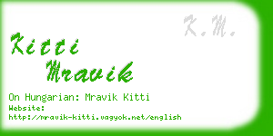 kitti mravik business card
